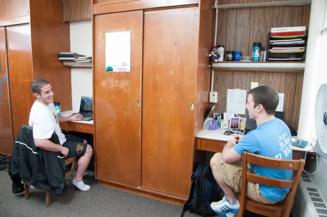 Students in their dorm